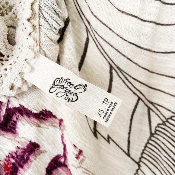 Free People Adelia Rose-Print Cold-Shoulder Blouse - Picture 3 of 7